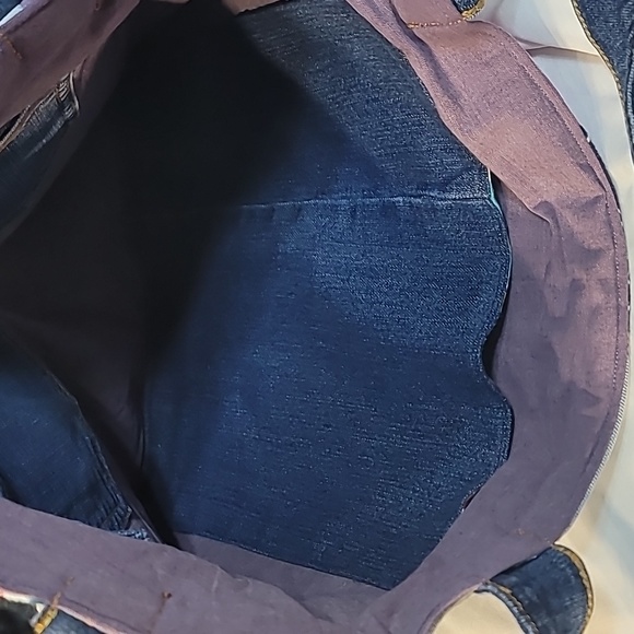 Extra large tote bag made from upcycled jeans - Picture 7 of 8